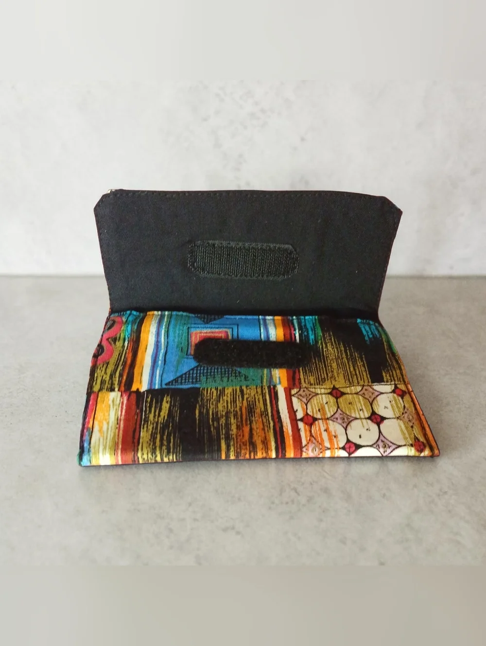 NWT Handmade Bold Colorful Striped Wallet - Multicolor